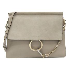 Chloé Faye Medium Schultertasche Grau