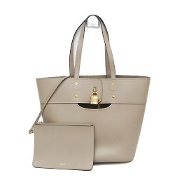 Chloé Mylo Damen Leder Tote Bag Grau