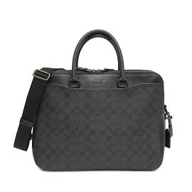 Brevettato e borsa a spalla Coach Marrone Nero