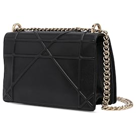 Dior-Dior Black Medium Calfskin Diorama Flap-Black