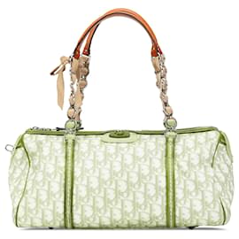 Dior-Dior Brown Oblique Canvas Romantique Handbag-Brown,Beige