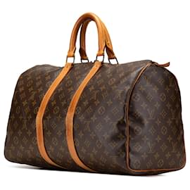 Louis Vuitton-Louis Vuitton Brown Monogram Keepall 45-Brown