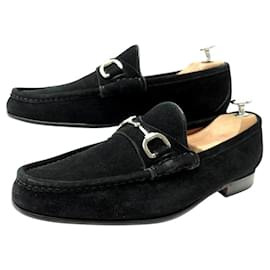 Gucci-GUCCI SHOES LOAFERS 1853 MORS 367762 7 42 FR BLACK HORSEBIT LOAFERS-Black