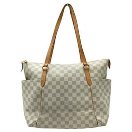 Louis Vuitton-LOUIS VUITTON TOTALLY MM N51262 DAMIER AZUR CANVAS PURSE HANDBAG-Beige