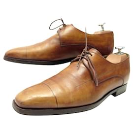 Berluti-BERLUTI DERBY SHOES 2 EYELETS 6.5 40.5 41 BROWN PATINA LEATHER-Brown
