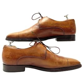 Berluti-BERLUTI DERBY SHOES 2 EYELETS 6.5 40.5 41 BROWN PATINA LEATHER-Brown