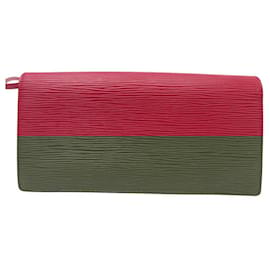 Louis Vuitton-VINTAGE LOUIS VUITTON HONFLEUR EPIC LEATHER POUCH M5273E-Red