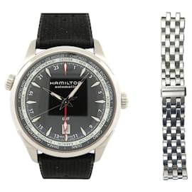 Autre Marque-NEW HAMILTON JAZZMASTER GMT H32695731 40MM AUTOMATIC WATCH BOX-Silvery