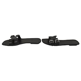 Hermès-NEUF CHAUSSURES HERMES SANDALES REMAKE H181044Z 41 CUIR NOIR + BOITE SHOES-Noir