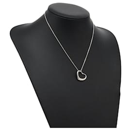Autre Marque-TIFFANY&Co. Open Heart Necklace Ag925 Silver Auth am7911-Silvery