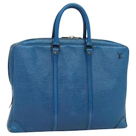 Louis Vuitton-LOUIS VUITTON Epi Porte Documents Voyage Business Bag Blue M54475 Auth KD067-Blue