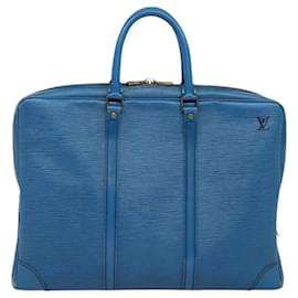 Louis Vuitton-LOUIS VUITTON Epi Porte Documents Voyage Business Bag Blue M54475 Auth KD067-Blue
