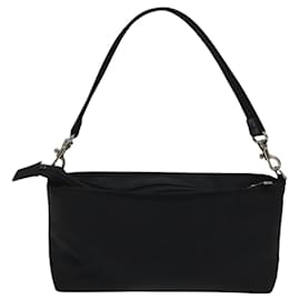 Autre Marque-Burberrys Nova Check Blue Label Accessory Pouch Nylon Black Silver Auth BD023-Black,Silvery