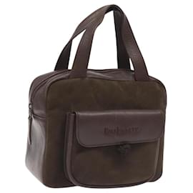 Autre Marque-Burberrys Hand Bag Leather Suede Brown Auth bs22811-Brown