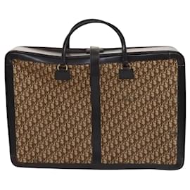 Christian Dior-Christian Dior Trotter Canvas Suitcase Brown Auth 115962-Brown