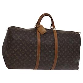Louis Vuitton-LOUIS VUITTON Monogram Keepall 60 Boston Bag M41422 LV Auth EC136-Monogram