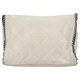 Autre Marque-Stella MacCartney Chain Shoulder Bag Suede White Auth BA375-White