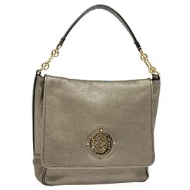 LOEWE Sac à épaule Anagram Cuir Or Auth am7935 Doré