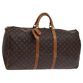 Louis Vuitton-LOUIS VUITTON Monogram Keepall 60 Boston Bag M41422 LV Auth 110381-Monogram
