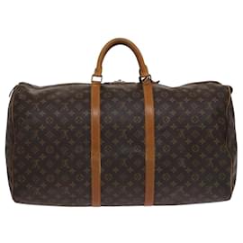 Louis Vuitton-LOUIS VUITTON Monogram Keepall 60 Boston Bag M41422 LV Auth 110381-Monogram