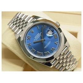 Rolex-ROLEX Datejust 41 blue Roman 126300 Jubilee Bracelet Mens-Silvery