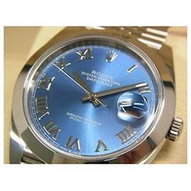 Rolex-ROLEX Datejust 41 blue Roman 126300 Jubilee Bracelet Mens-Silvery
