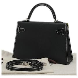 Hermès-Hermes Kelly Mini Do 2 Personal Handbag-Black,Golden