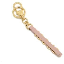Gucci-Gucci Script Keychain-Pink,Golden
