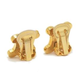 Céline-Celine Macadam Blason Gold Clip Earrings-Golden