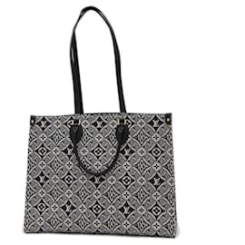 Louis Vuitton-Louis Vuitton Monogram Jacquard On the Go GM Tote Bag-Black,Blue