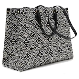 Louis Vuitton-Louis Vuitton Monogram Jacquard On the Go GM Tote Bag-Black,Blue