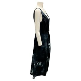 Autre Marque-Deveaux New York Steel Renada Twist-Front Midi Dress-Blue