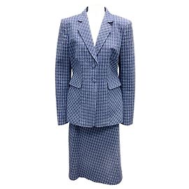 Completo due pezzi giacca e gonna a quadri blu Altuzarra Blu