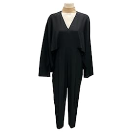 Fendi-Fendi Black Tuta Crepe de Chine Jumpsuit-Black