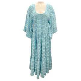Autre Marque-Anaak Blue Bell Amina Bell Maxi Dress-Blue