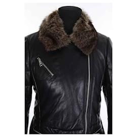 Ventcouvert-Leather down jacket-Black