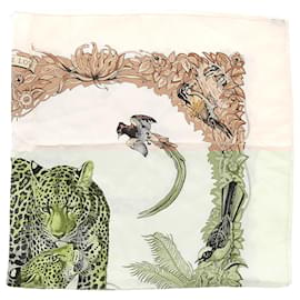 Hermès-HERMES Scarves T.  Silk-Beige