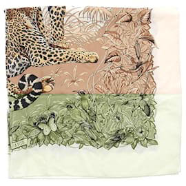 Hermès-HERMES Scarves T.  Silk-Beige