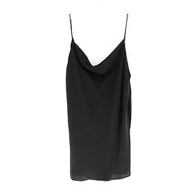 Theory Teoria Sera Slip Cowl Cami Top Nero Seta Nero