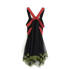 Givenchy-Givenchy x Tisci Resort 2011 Chiffon & Lace Mini Dress-Black