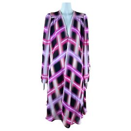 Chanel Ad Campaign CC Logos Silk Jacket Coat 36 FR Multiple colors