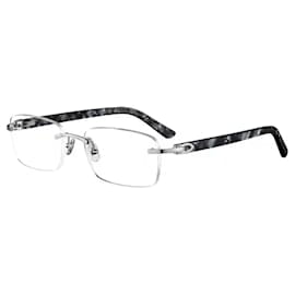 Cartier-CARTIER prescription glasses eye31000-Black,Grey,Silver hardware
