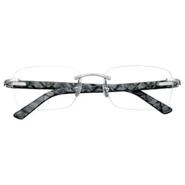 Cartier-CARTIER prescription glasses eye31000-Black,Grey,Silver hardware