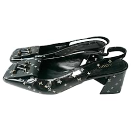 Louis Vuitton-LOUIS VUITTON Shake open-toe pumps 39-Black