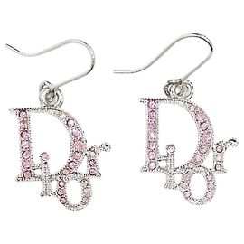 Ohrringe mit Kristall in Rosa Silber Christian Dior Silber Pink