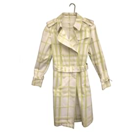 Burberry-Trench coats-White,Light green
