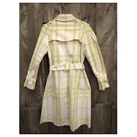 Burberry-Trench coats-White,Light green