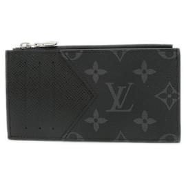 Louis Vuitton-Louis Vuitton Taigarama Coin Card Holder-Black