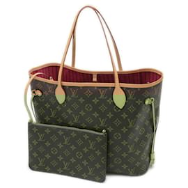 Louis Vuitton-Louis Vuitton Monogram Neverfull MM Tote Bag-Fuschia,Monogram