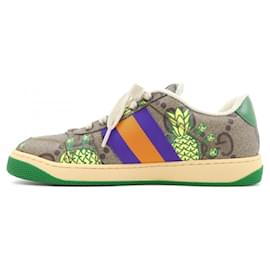 Gucci-Gucci Brown and Gray Sneakers-Brown